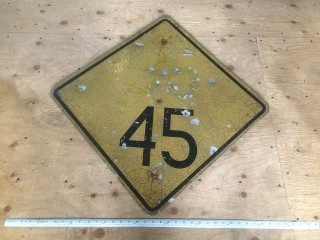 Rail Road Speed Limit Sign