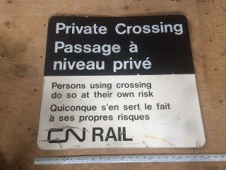 Vintage Rail Road Sign