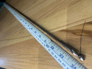 1/4-inch diameter by 34-inch long bit