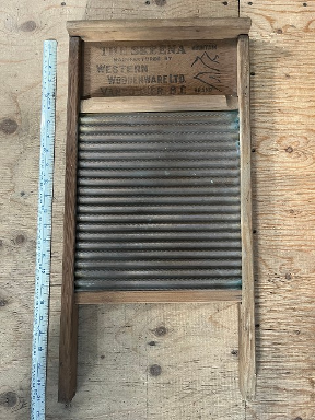 Antique copper washboard Western Woodenware Ltd. Vancouver BC