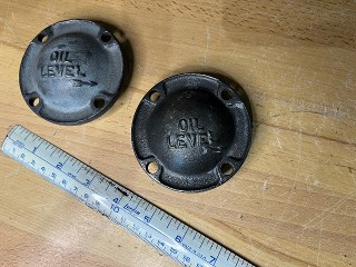 Antique Cast Iron Oil Level Cover Caps