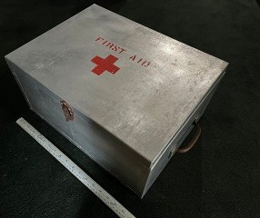 Vintage Aluminum First Aid Box insulated