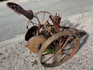 Antique Champion horse drawn potato planter