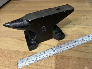 Number 3 Anvil with Hardie hole, 7 1/2 lbs.