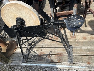 Antique Treadle Grinding Wheel Sharpener