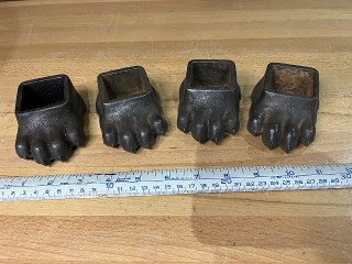 Cast Iron Fisher wood stove Bear Paws