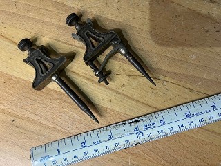 Antique brass trammel points