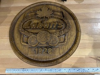 1828 Labatt's 19 1/4 inch heavy plastic beer sign 1828 Labatt's 19 1/4 inch heavy plastic beer sign