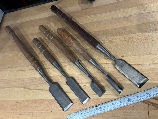 Set of 5 J.B. Prince ice carving chisels Set of 5 J.B. Prince ice carving chisels