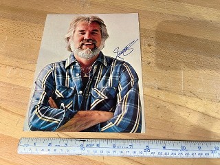 Kenny Rogers singer song writer autographed signed photo 8-inch by 10-inch 